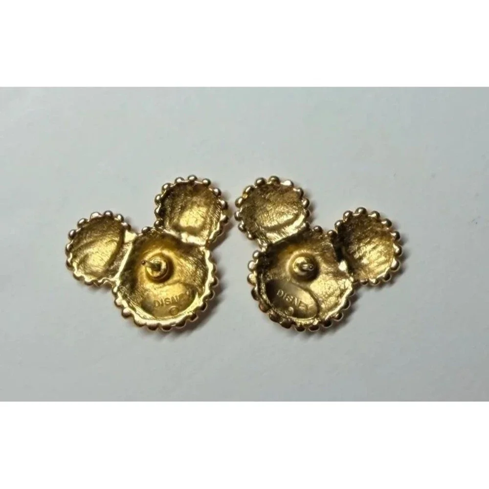 Vintage Disney Mickey Mouse Head Earrings - Pierced - Classic Retro Collectible